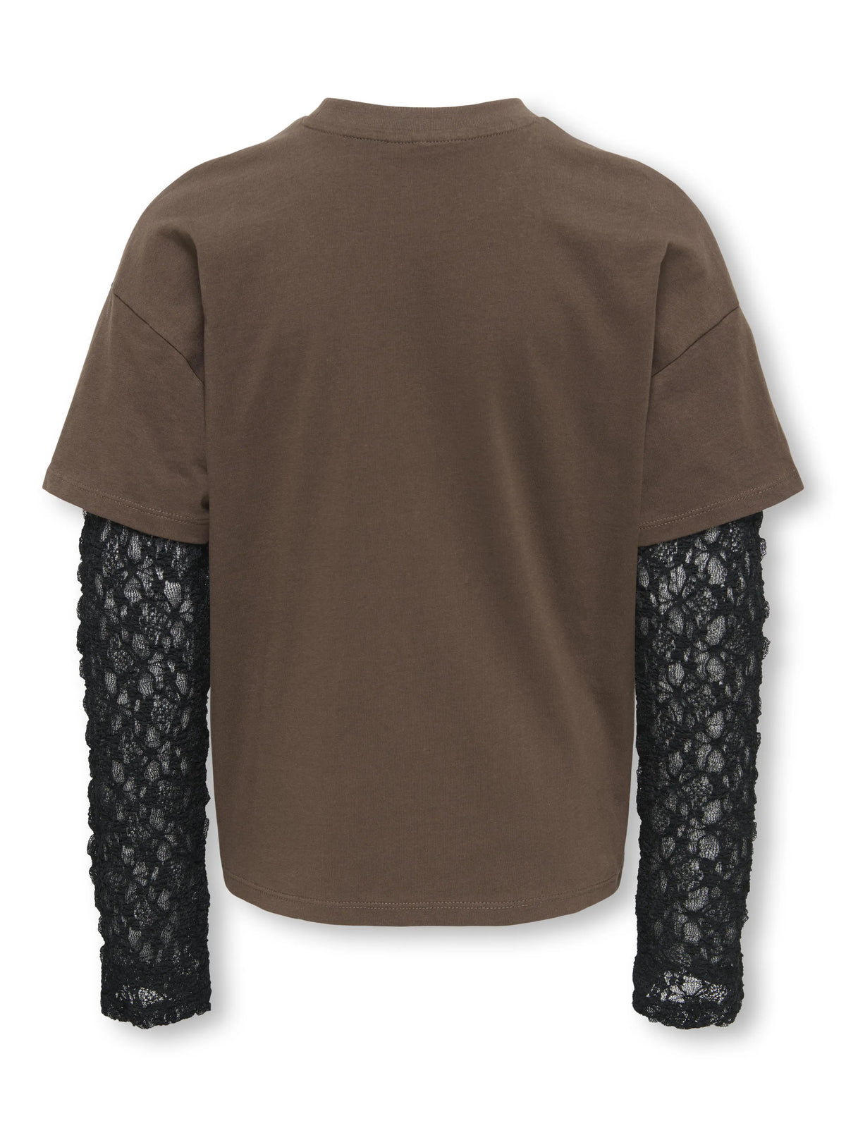 T-Shirt mit Spitzen-Ärmeln