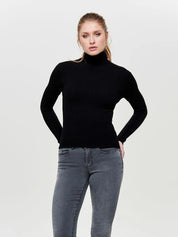 Strickpullover mit Rollkragen