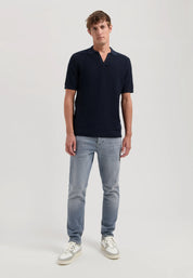 Strick-Poloshirt aus Baumwolle