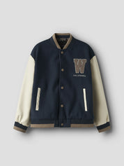Collegejacke mit Bündchenkragen