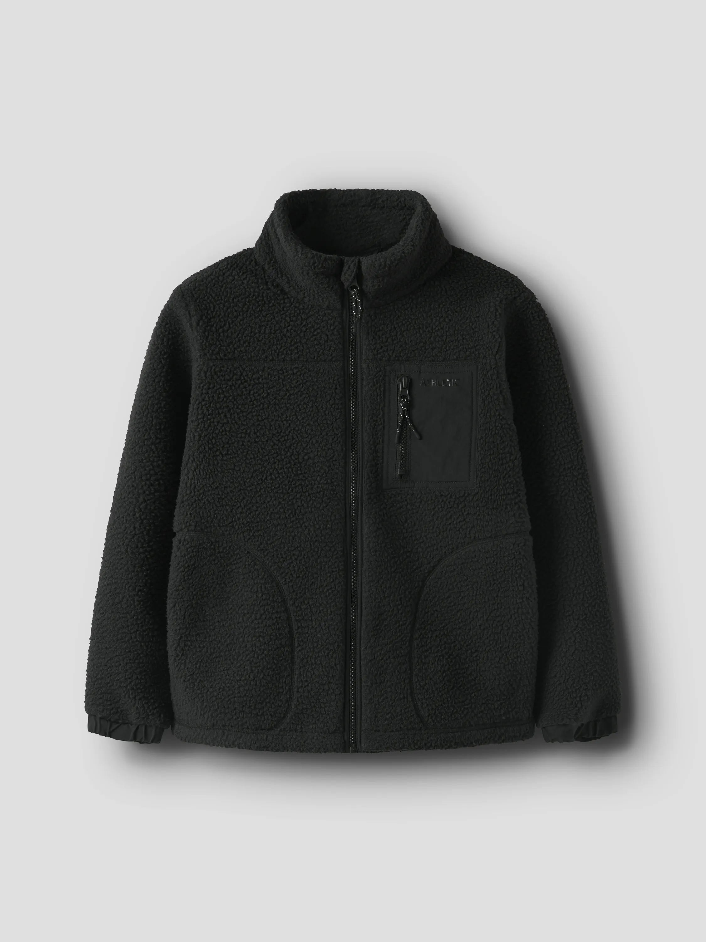 Übergangsjacke Teddy-Optik Stehkragen