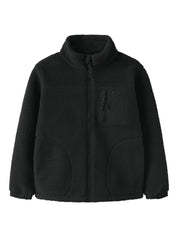 Übergangsjacke Teddy-Optik Stehkragen