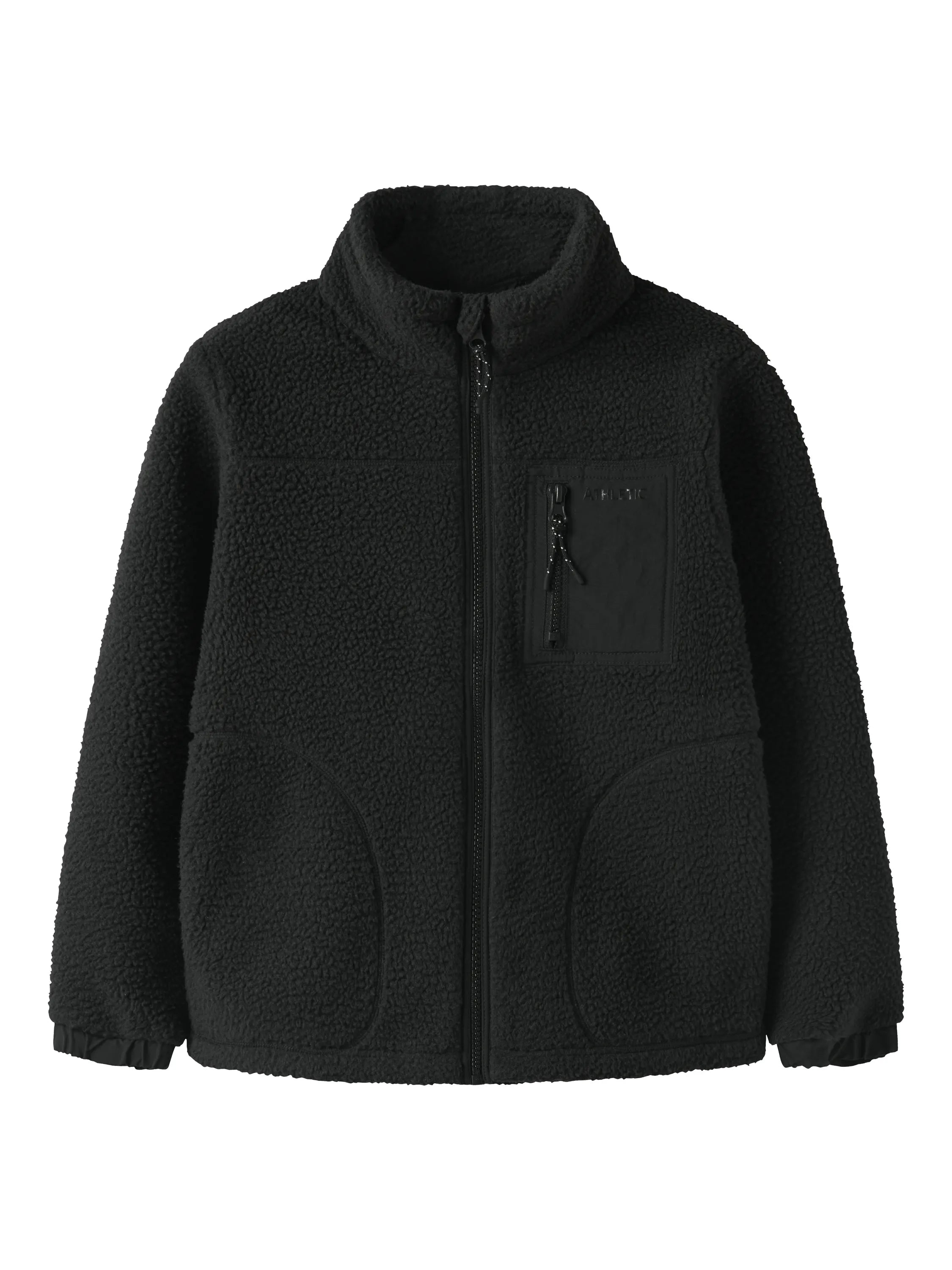 Übergangsjacke Teddy-Optik Stehkragen