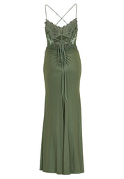 Bodycon-Kleid Maxi mit Spitzenstickerei