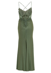 Bodycon-Kleid Maxi mit Spitzenstickerei