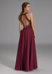 Abendkleid Maxi mit Stickerei