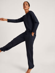 DAMEN Shirt langarm, dark lapis blue