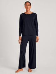 DAMEN Shirt langarm, dark lapis blue