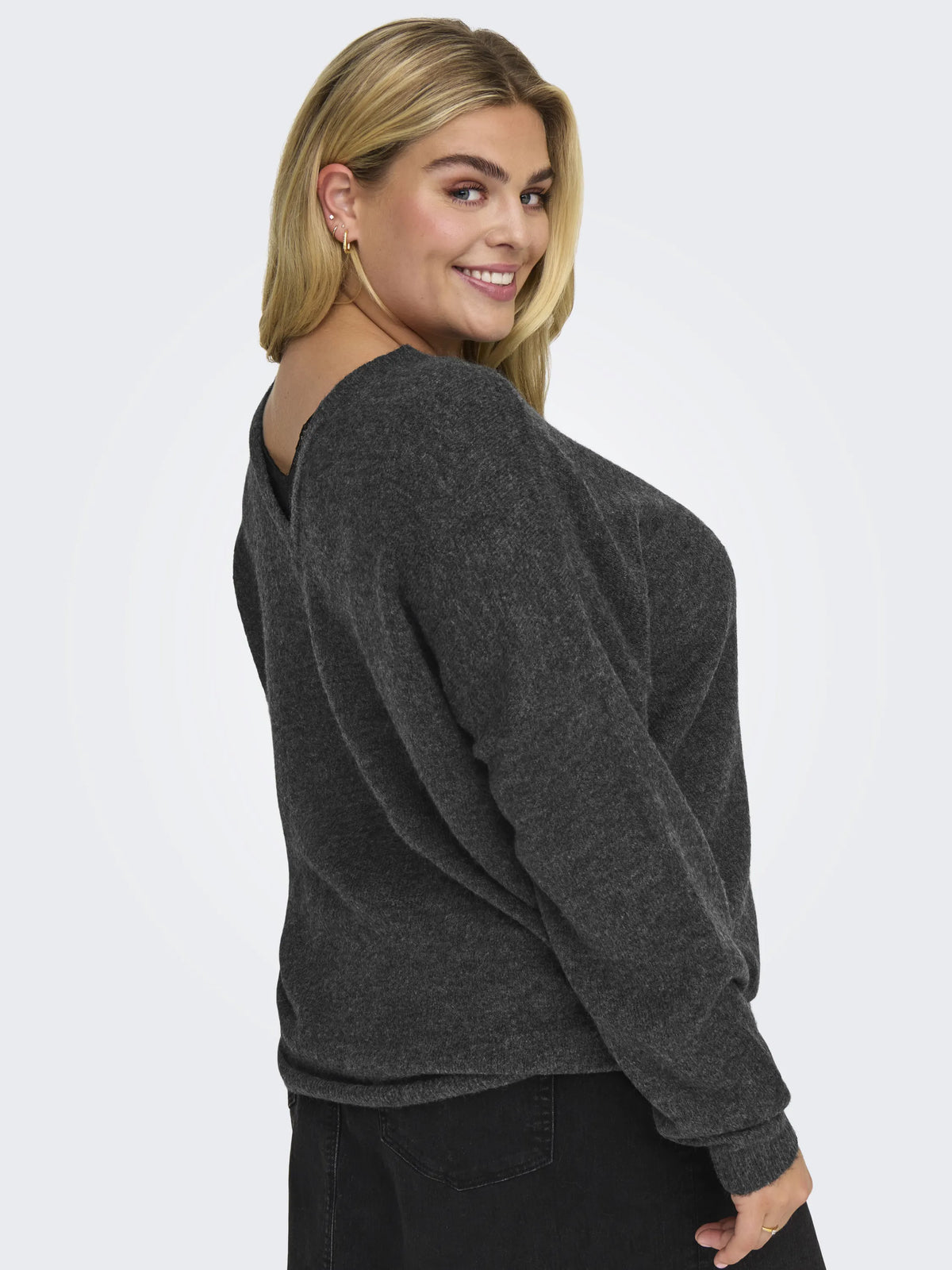 Strickpullover mit V-Ausschnitt