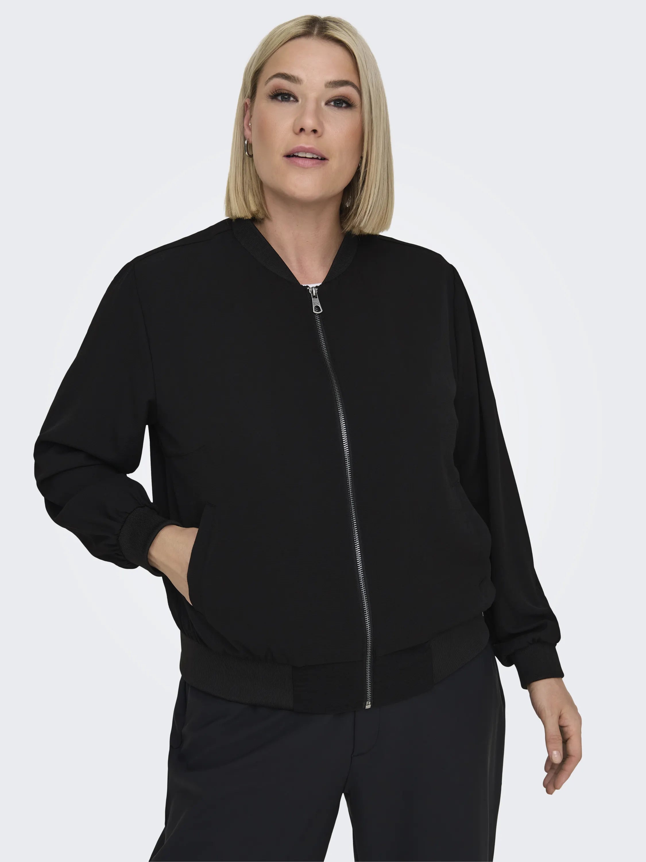 CARLUX L/S BOMBER JACKET NOOS, Black