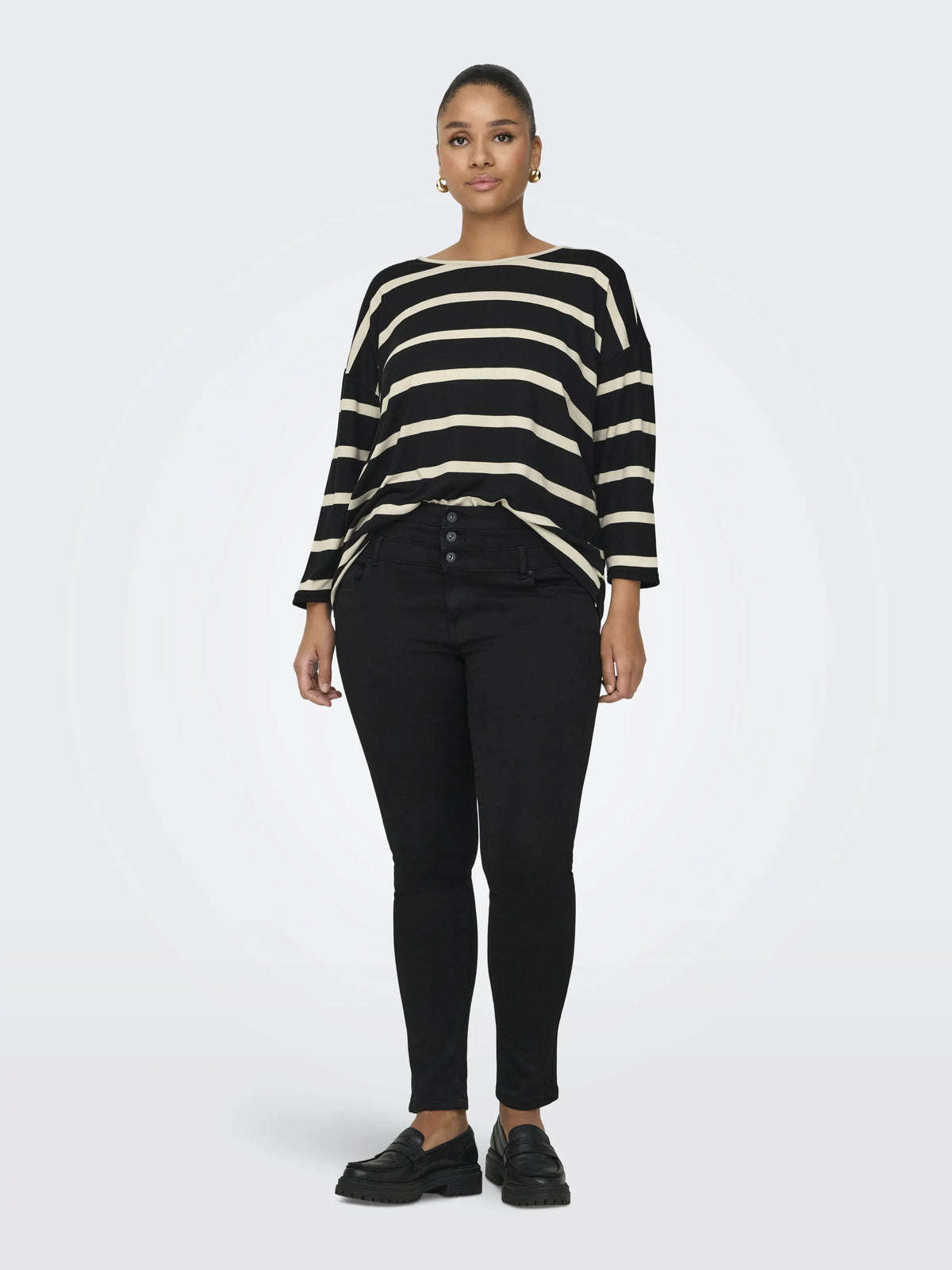 Strickpullover mit Dreiviertelarm