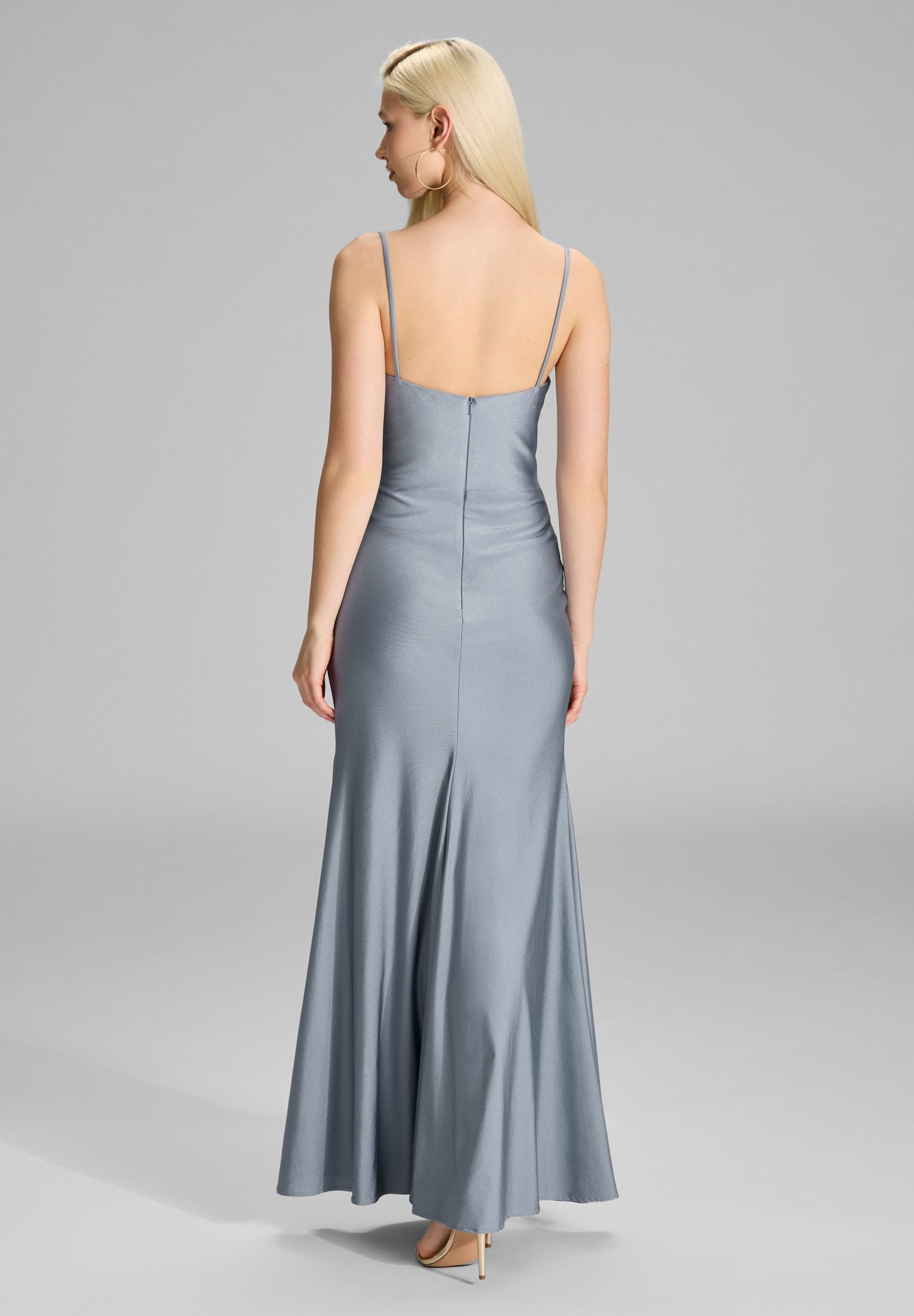 Abendkleid Maxi feinen Raffungen