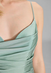 Abendkleid Maxi feinen Raffungen