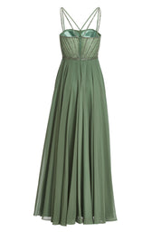 Abendkleid Maxi mit See-Through-Look
