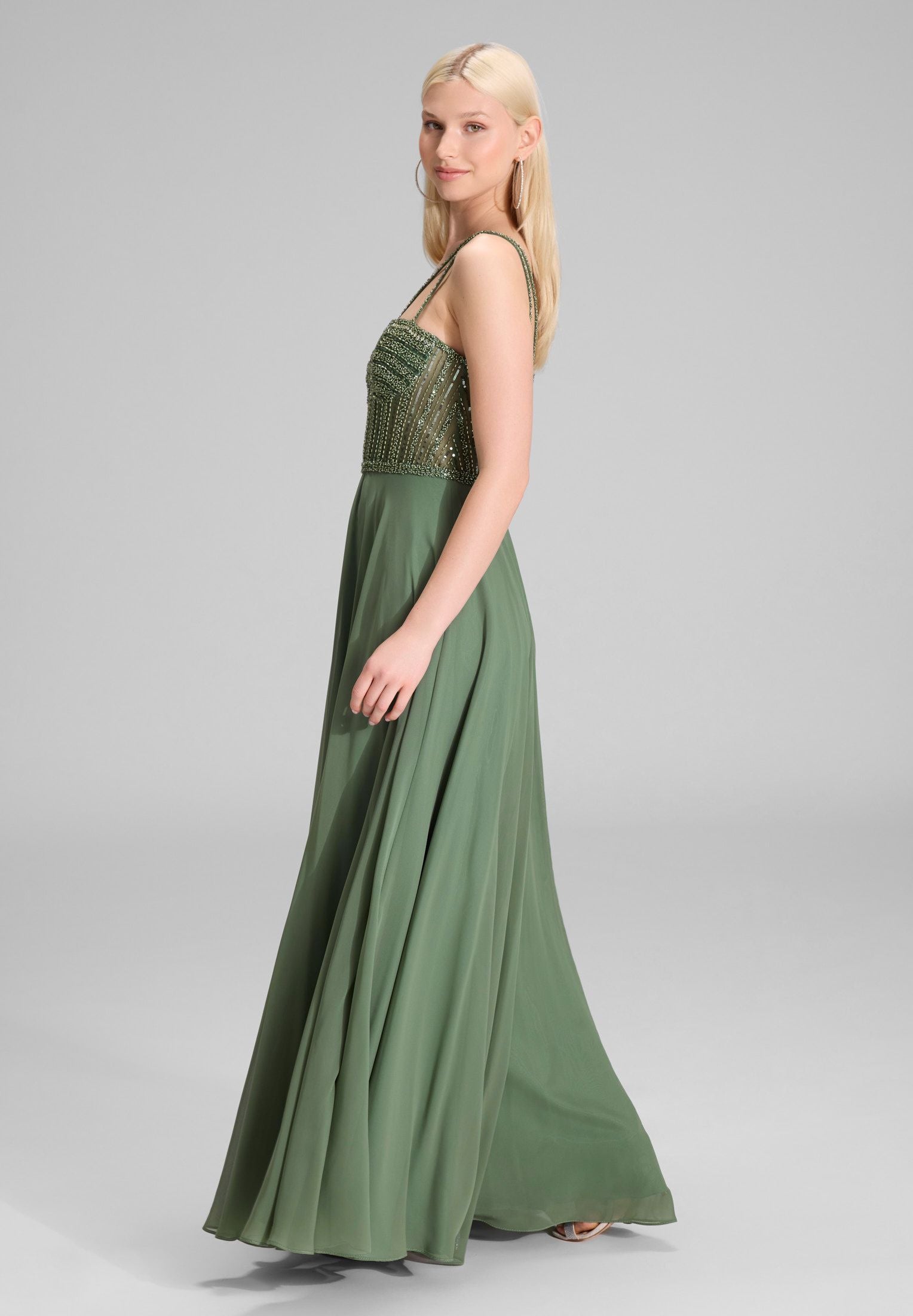 Abendkleid Maxi mit See-Through-Look