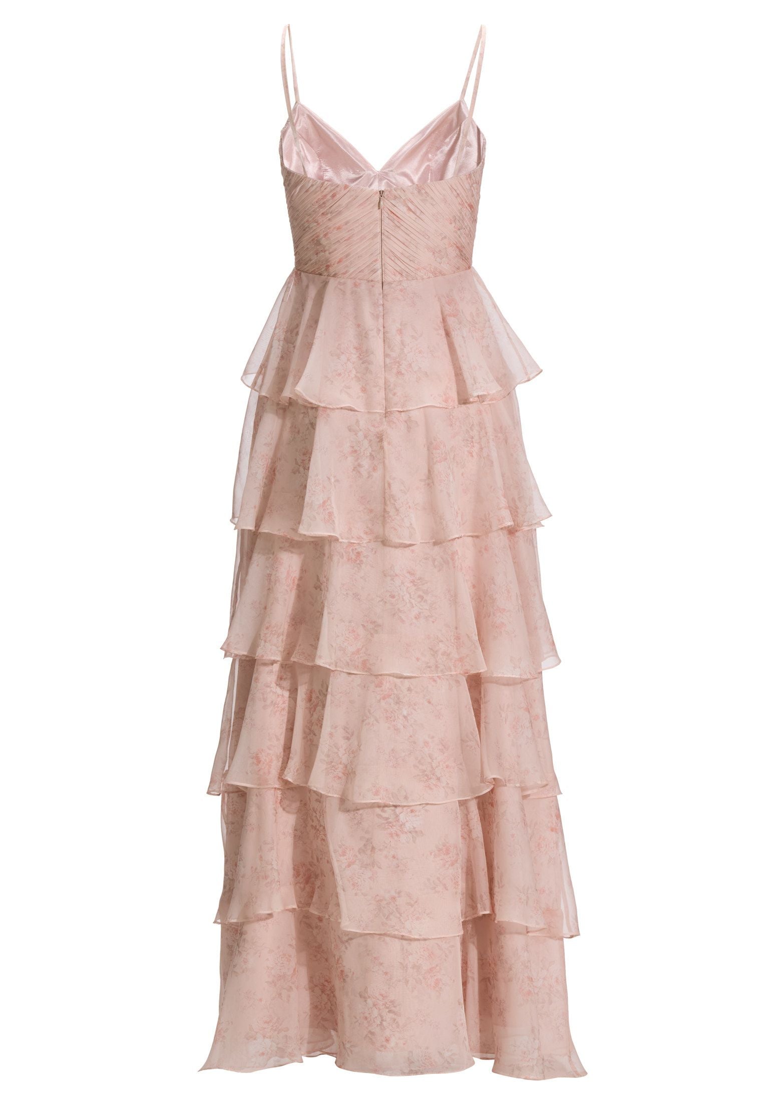 Volantkleid Maxi aus Chiffon