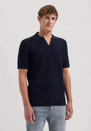 Strick-Poloshirt aus Baumwolle