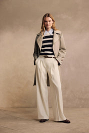 Faltenhose Wide Leg