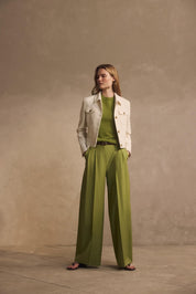 Faltenhose Wide Leg