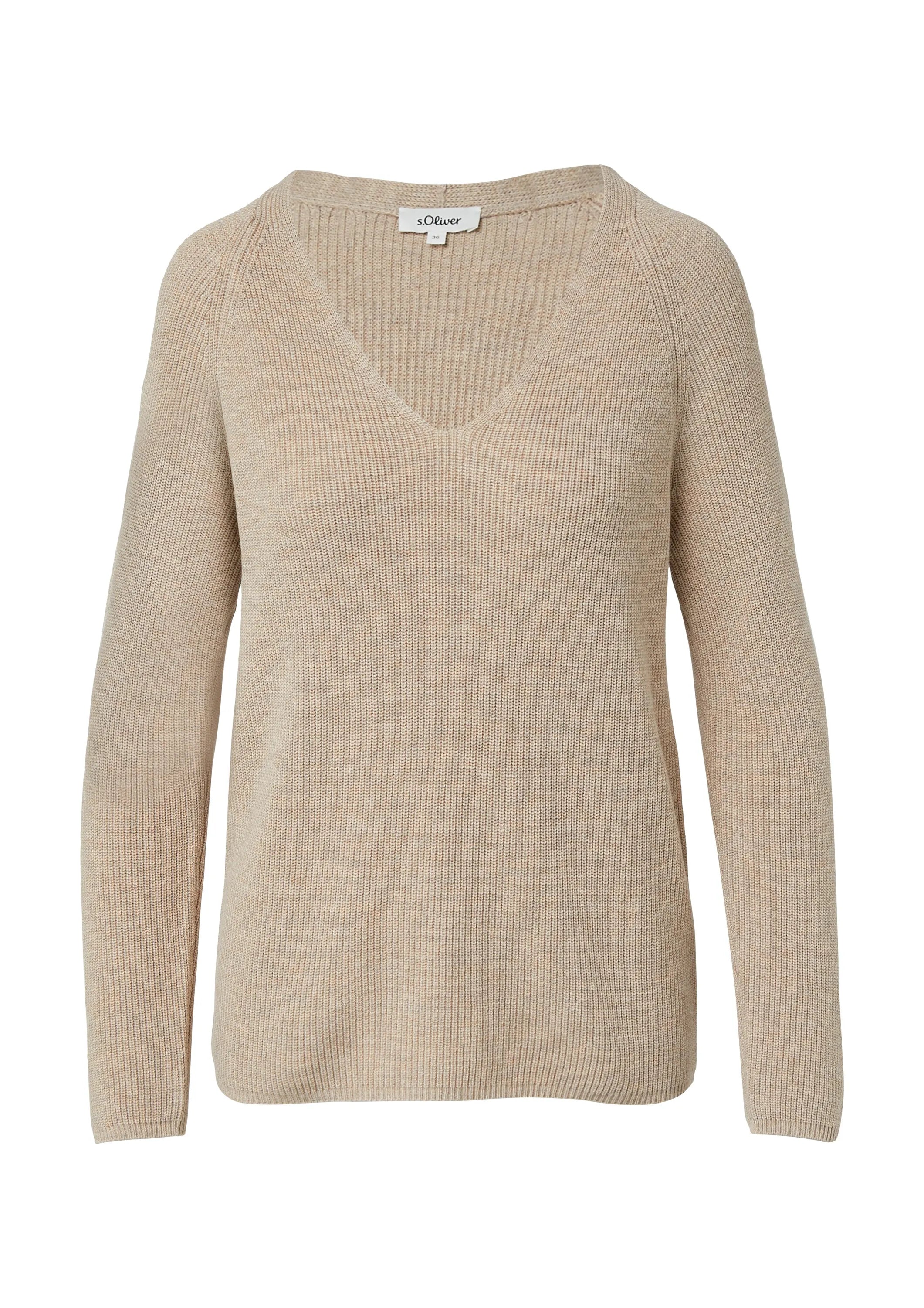 Strickpullover aus Baumwollmix