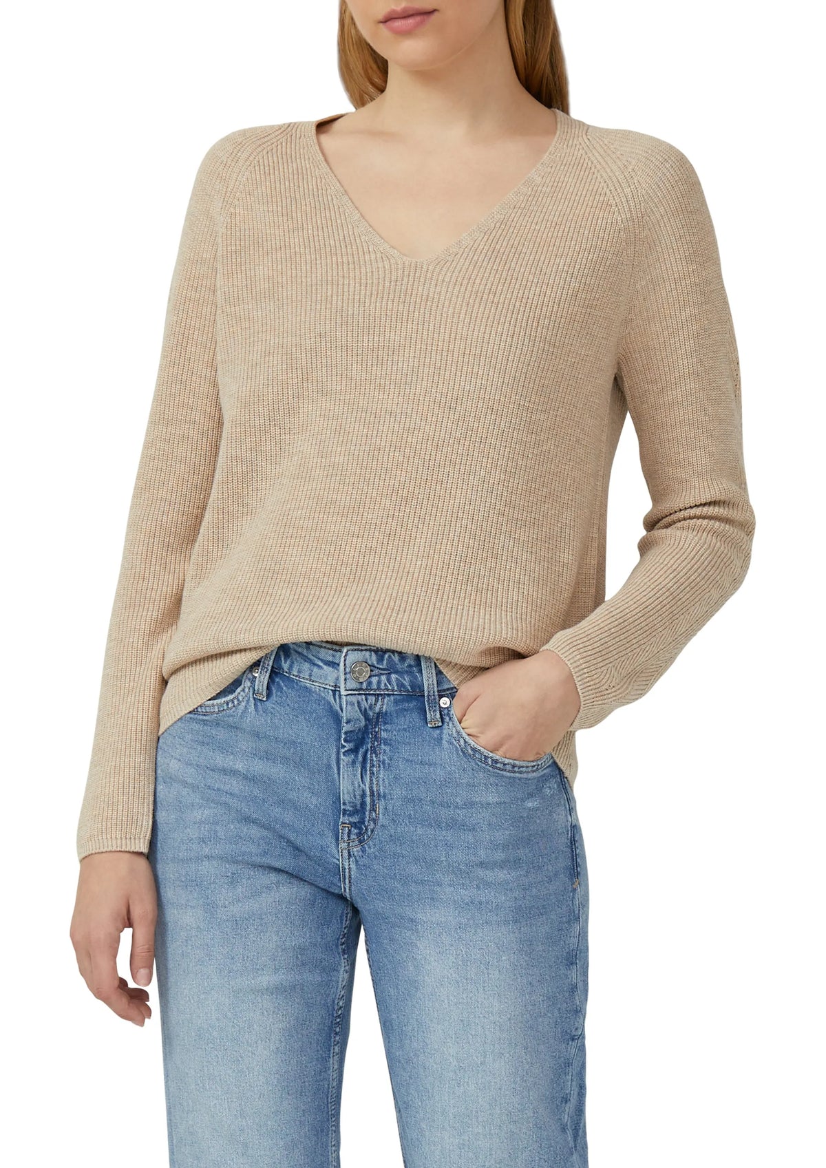 Strickpullover aus Baumwollmix