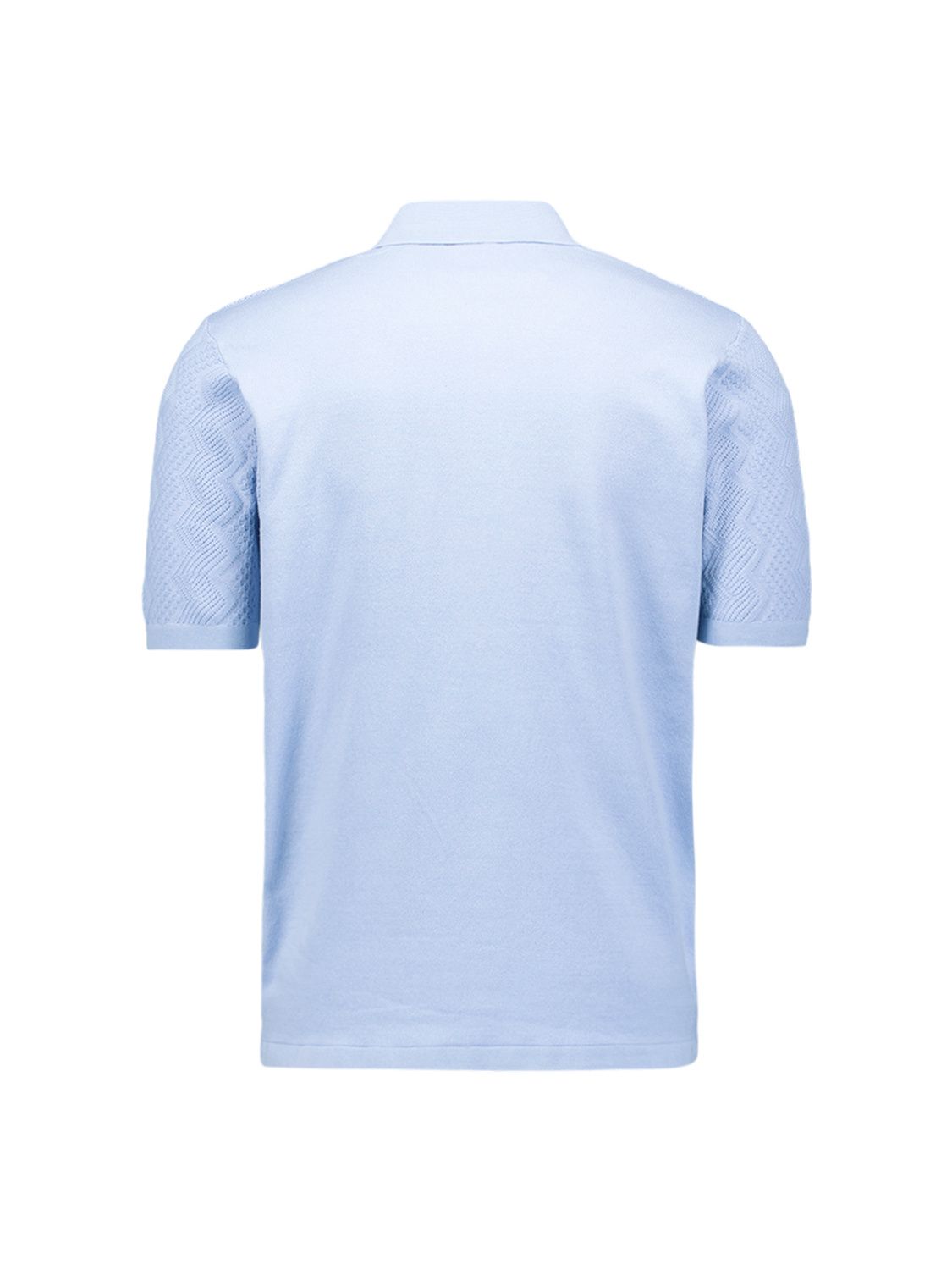 Strick-Poloshirt aus Baumwollmix