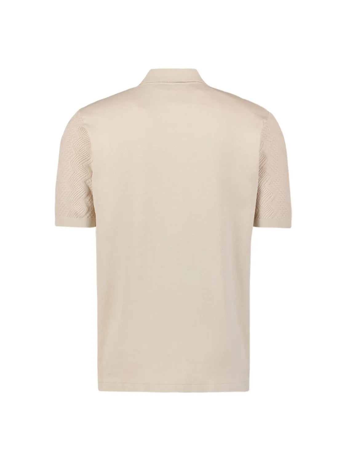 Strick-Poloshirt aus Baumwollmix