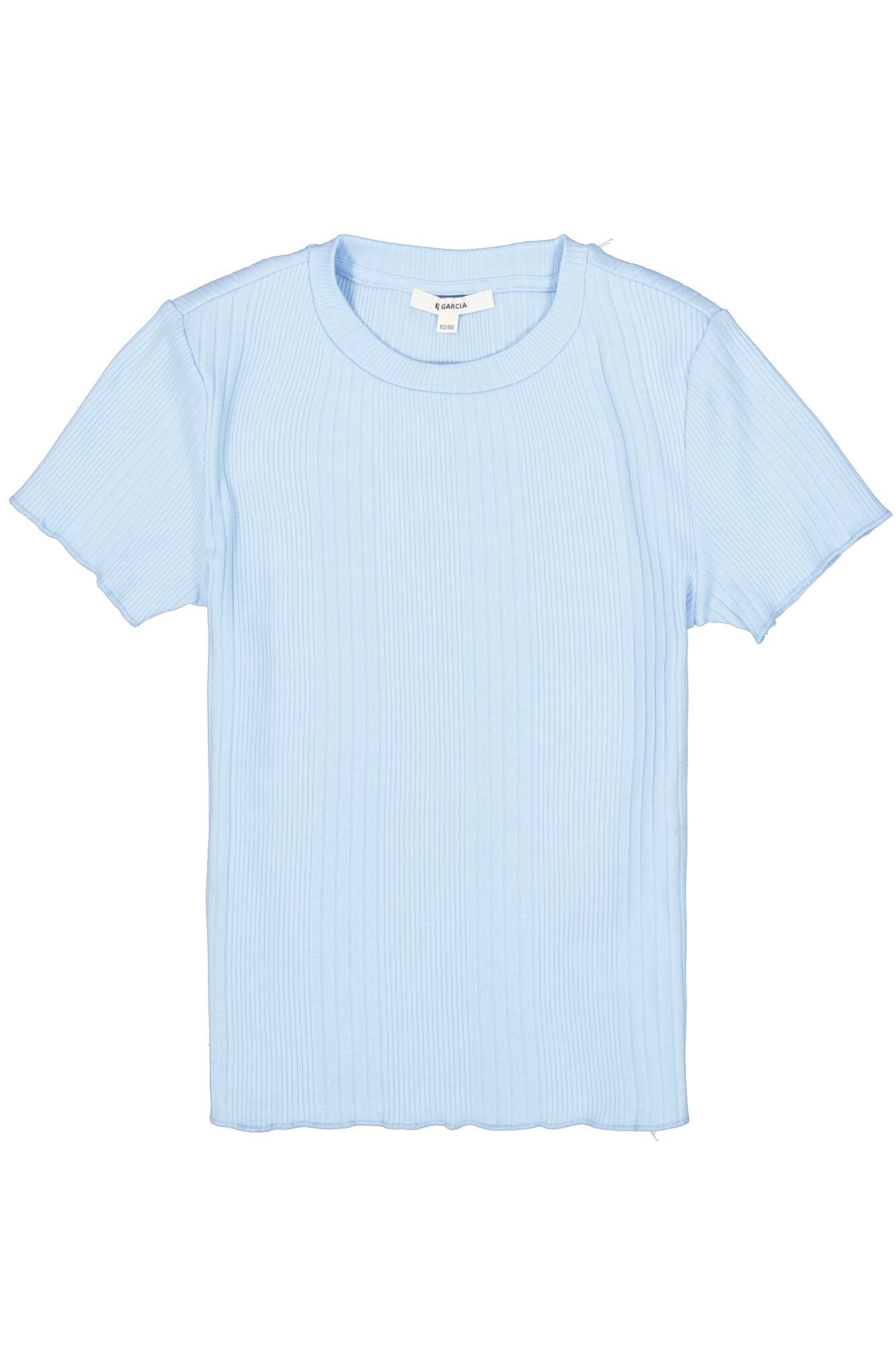 T-Shirt gerippt aus Baumwollmix