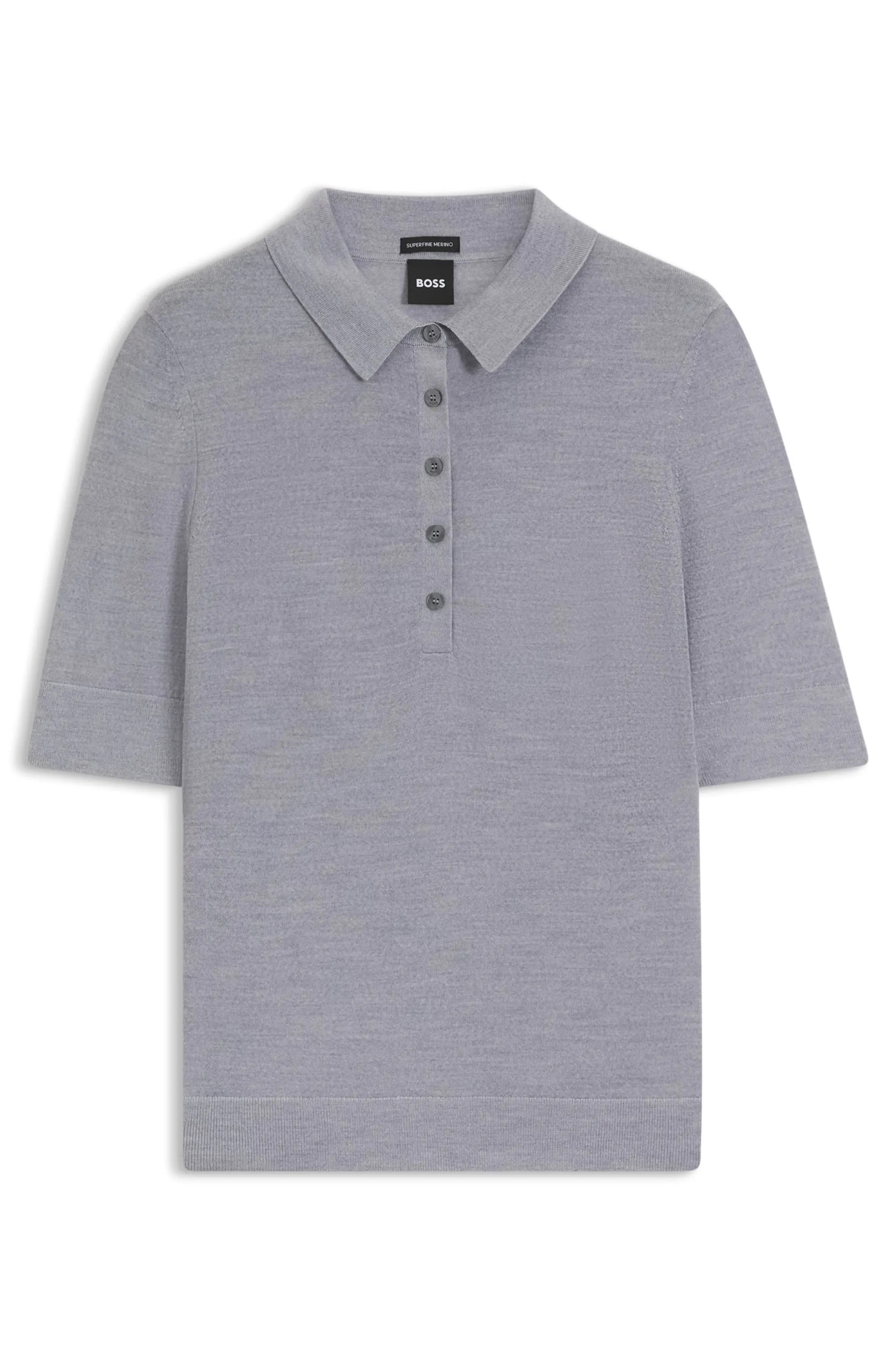 Strick-Poloshirt FIDENKA aus Schurwolle