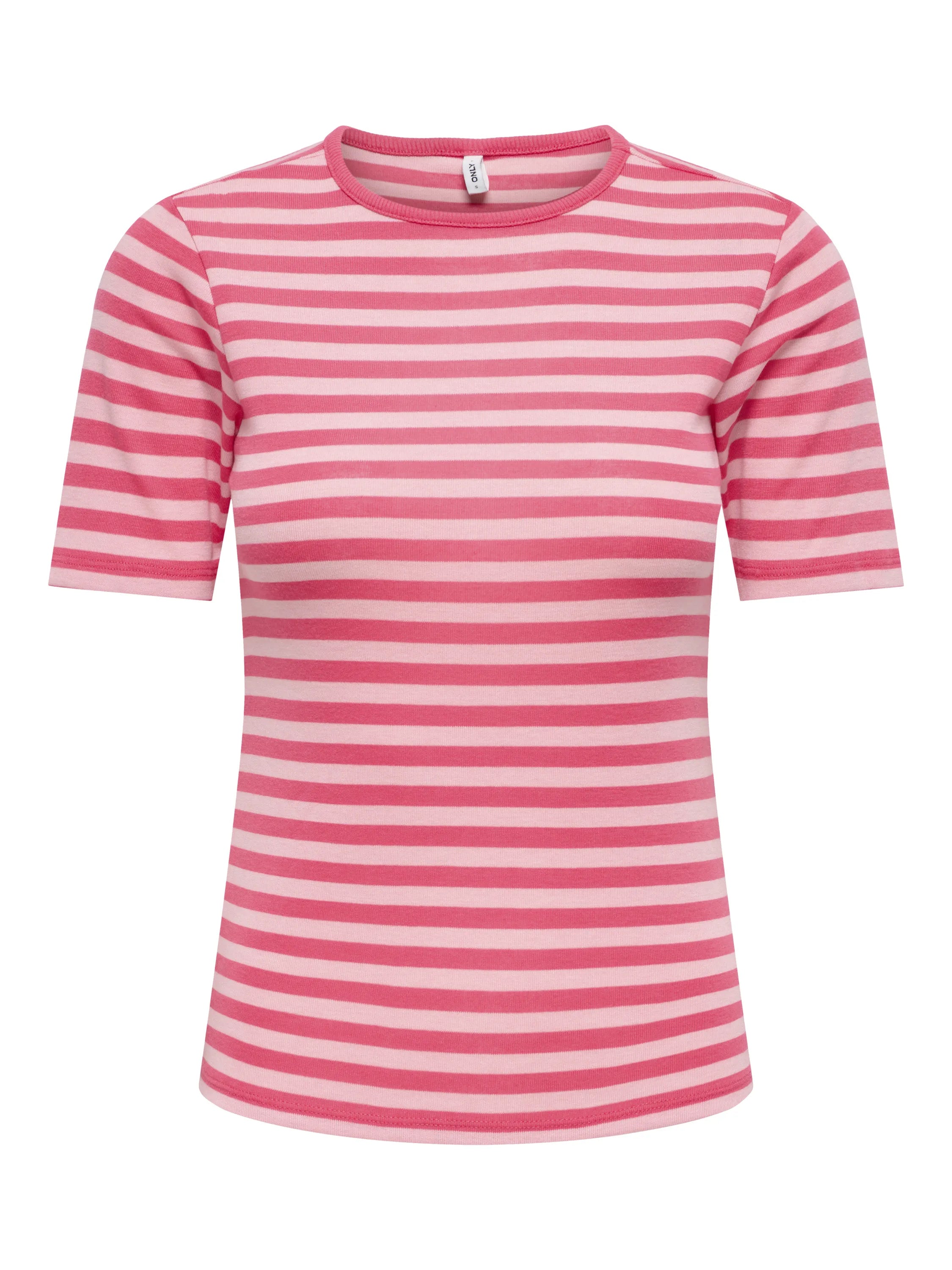 T-Shirt gestreift aus Viskosemix