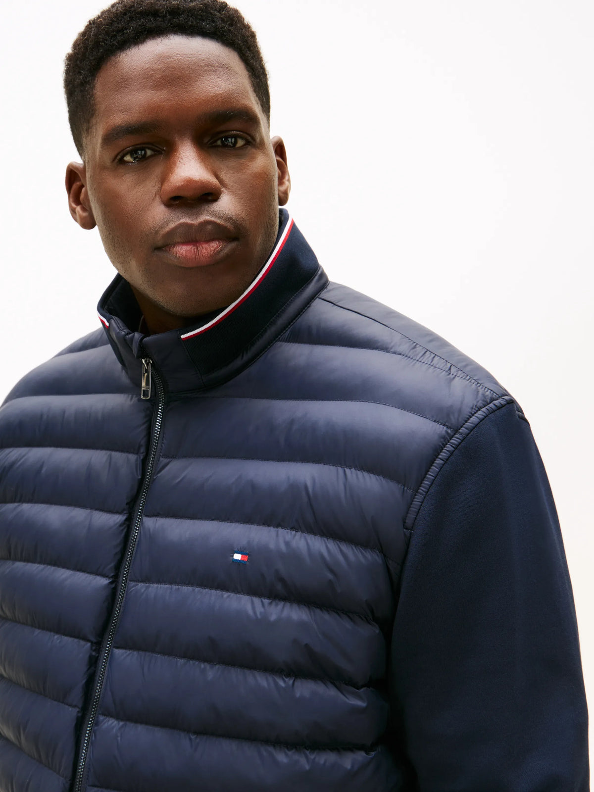 Hybrid-Steppjacke mit Stehkragen