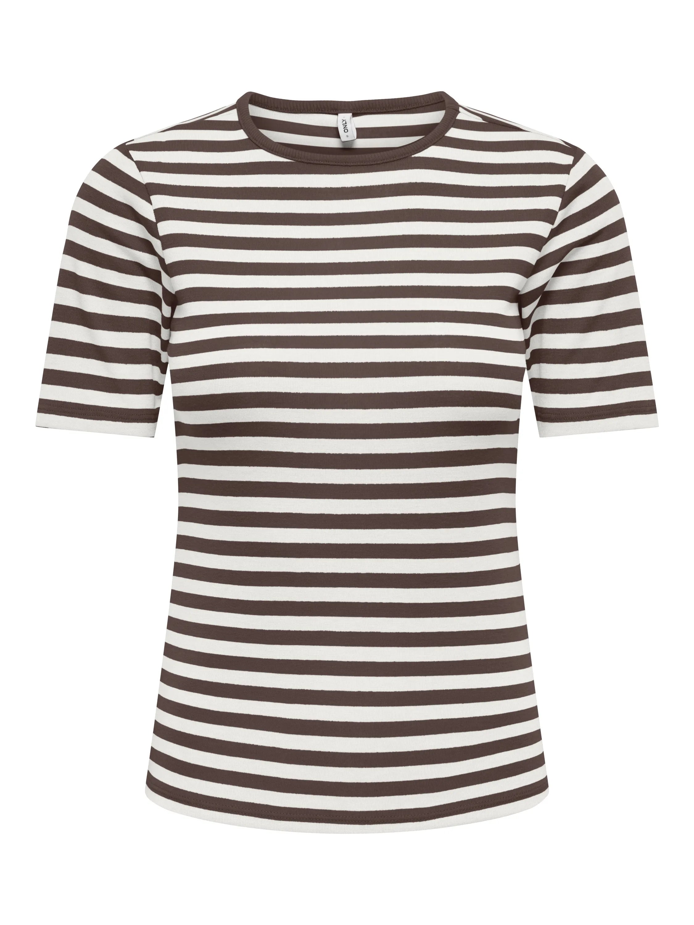 T-Shirt gestreift aus Viskosemix