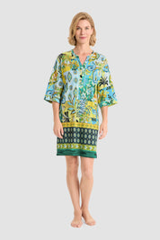 Nachtkleid gemustert aus Baumwollmix