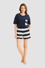 Loungeshorts aus Baumwollmix