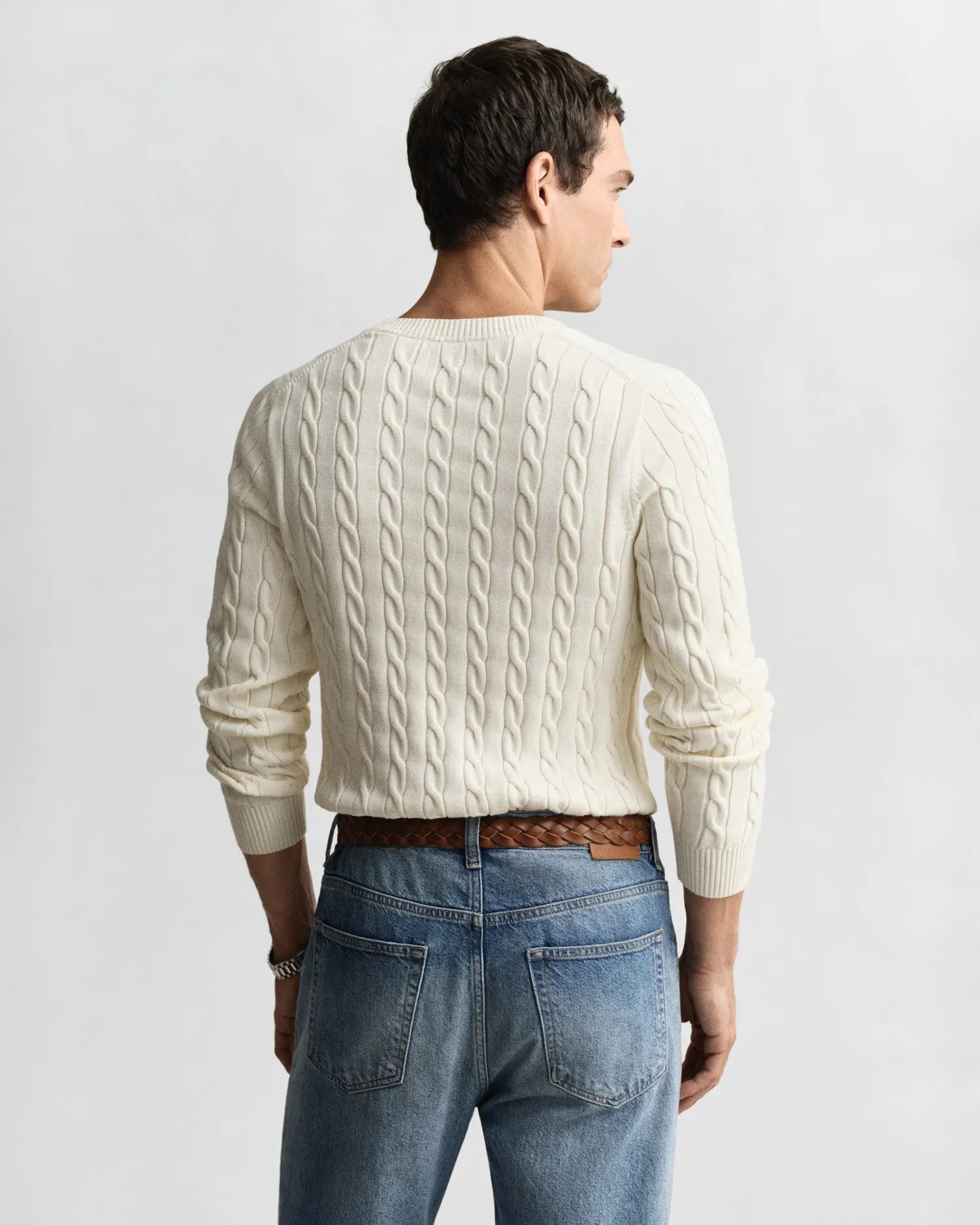 Strickpullover mit Zopfmuster