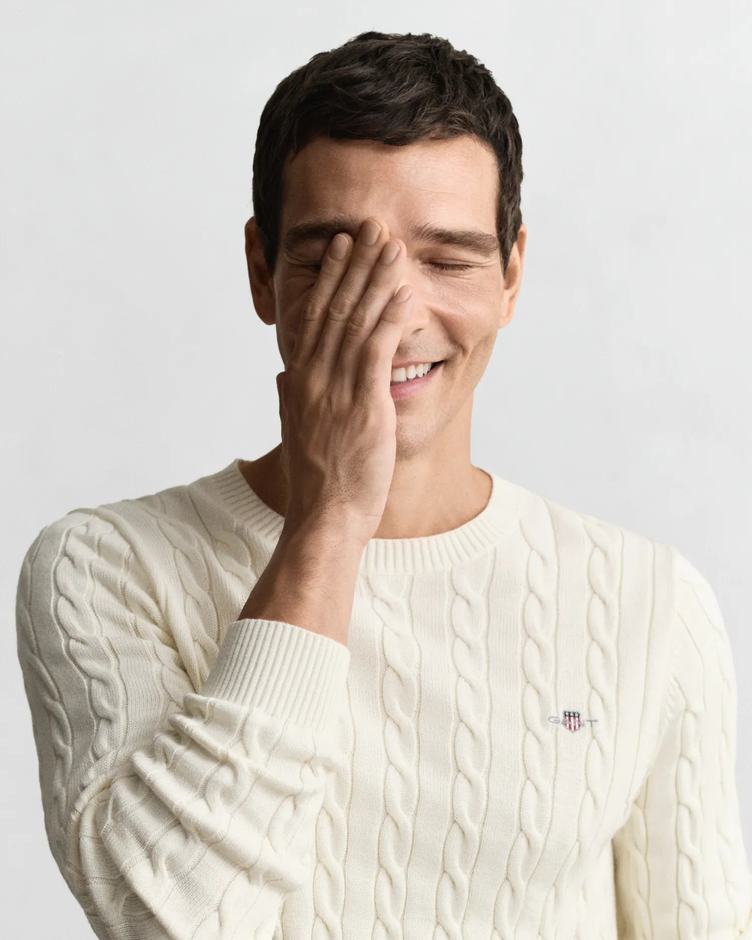 Strickpullover mit Zopfmuster