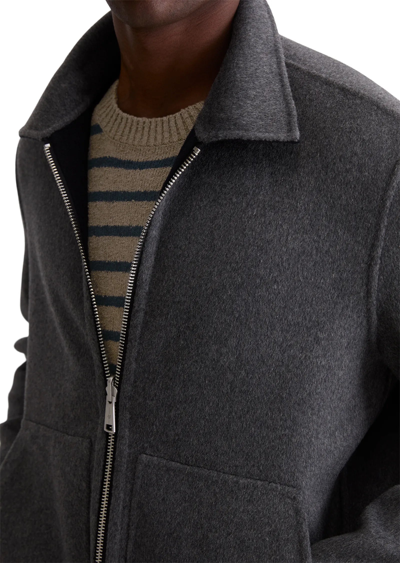 Wende-Wolljacke Regular Fit