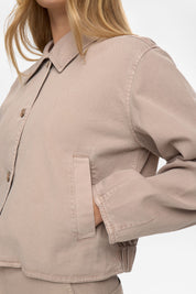 Jeansjacke cropped aus Baumwolle