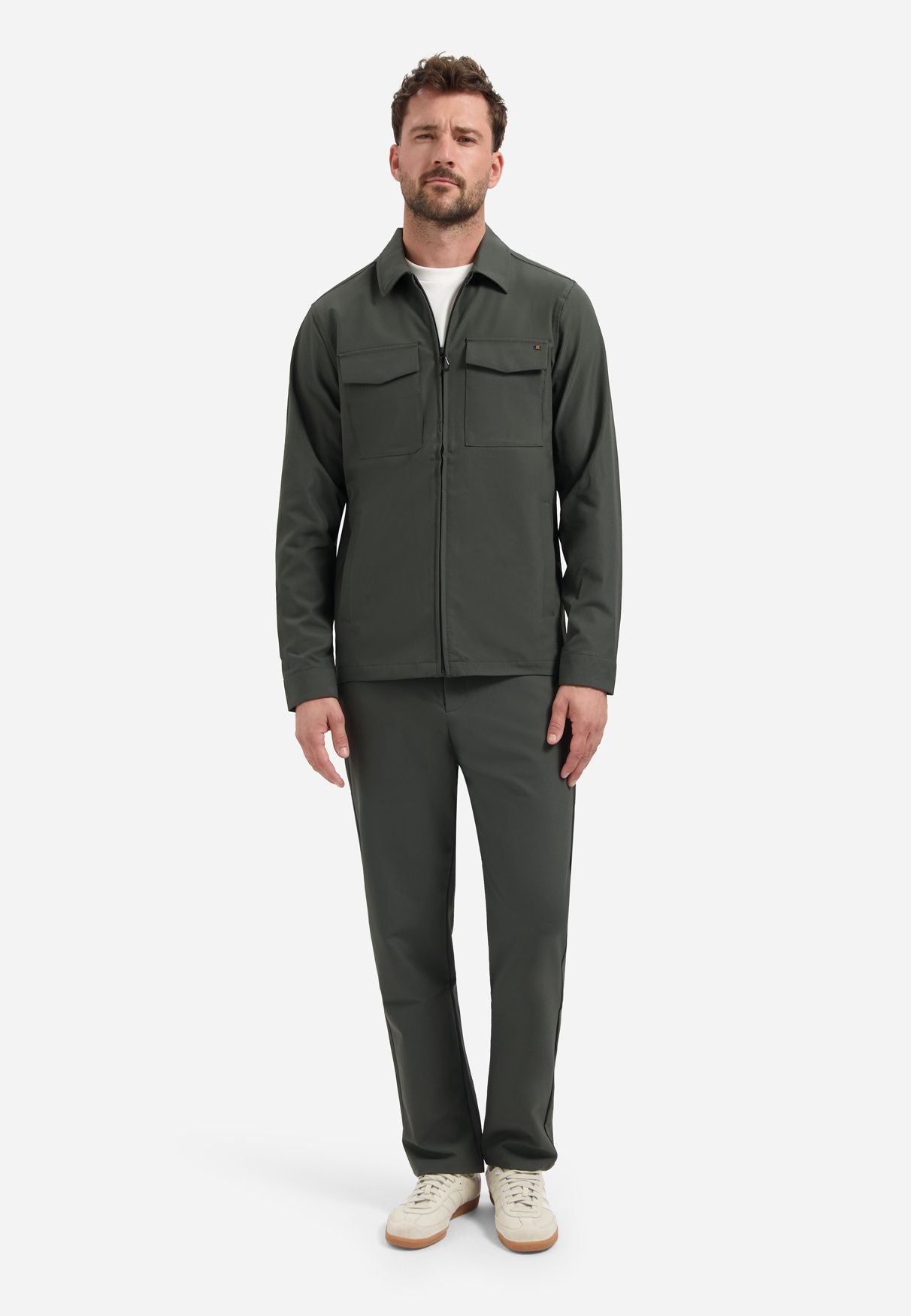 Overshirt mit aufgesetzten Taschen