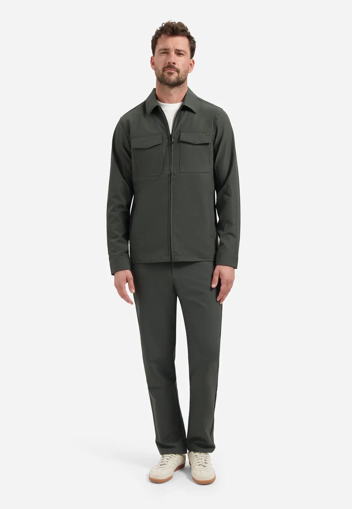Overshirt mit aufgesetzten Taschen