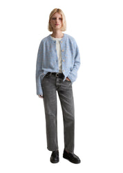 Stick-Cardigan aus Wollmix