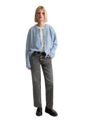 Stick-Cardigan aus Wollmix