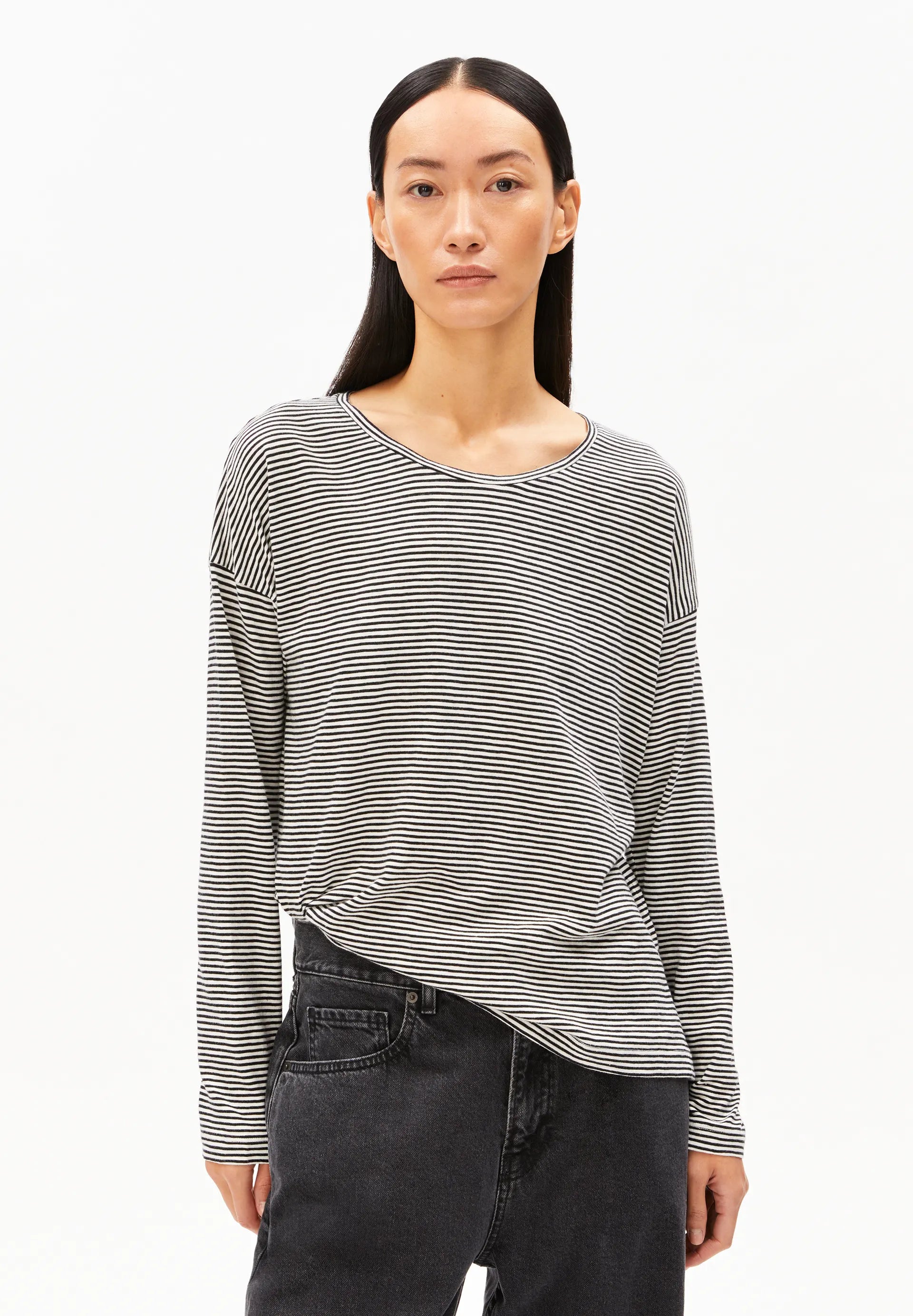 Oversized Langarmshirt aus Bio-Baumwolle
