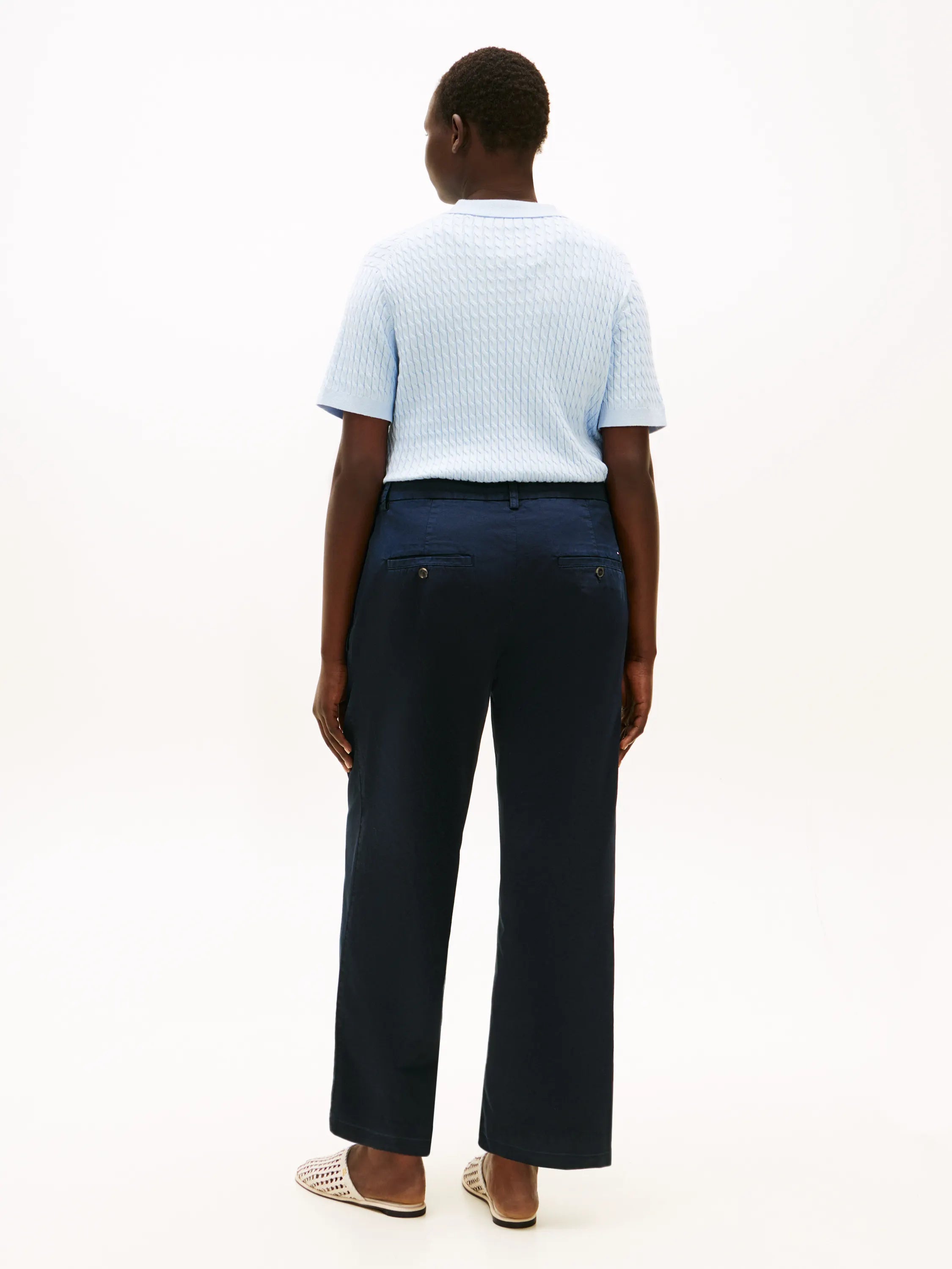 Chinohose Straight Leg aus Baumwollmix