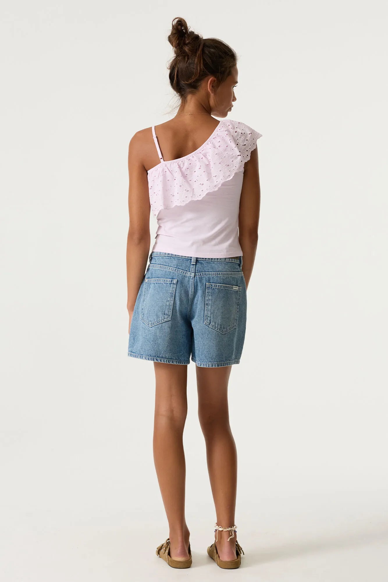 One-Shoulder-Top aus Baumwolle