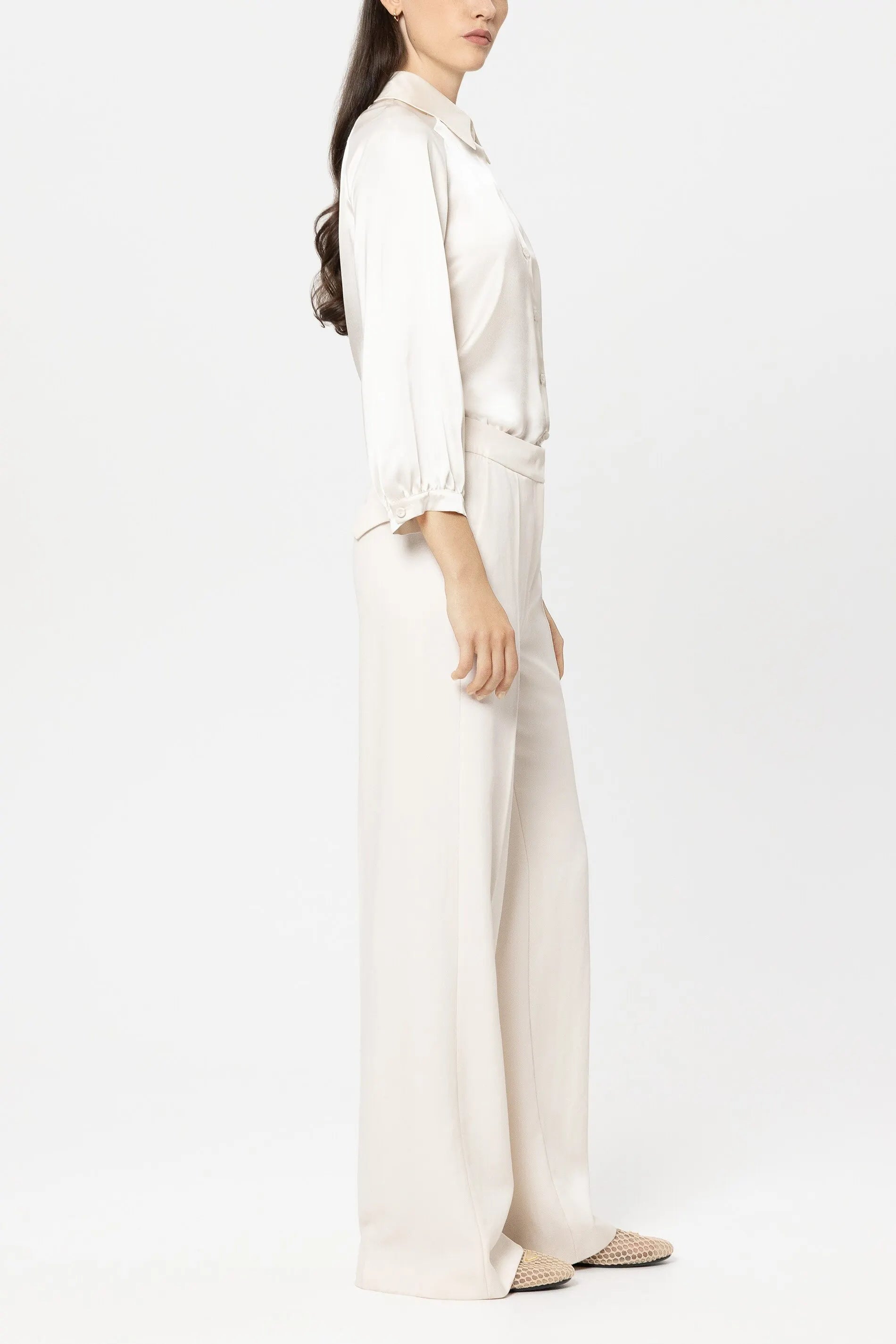 Bundfaltenhose Wide Leg