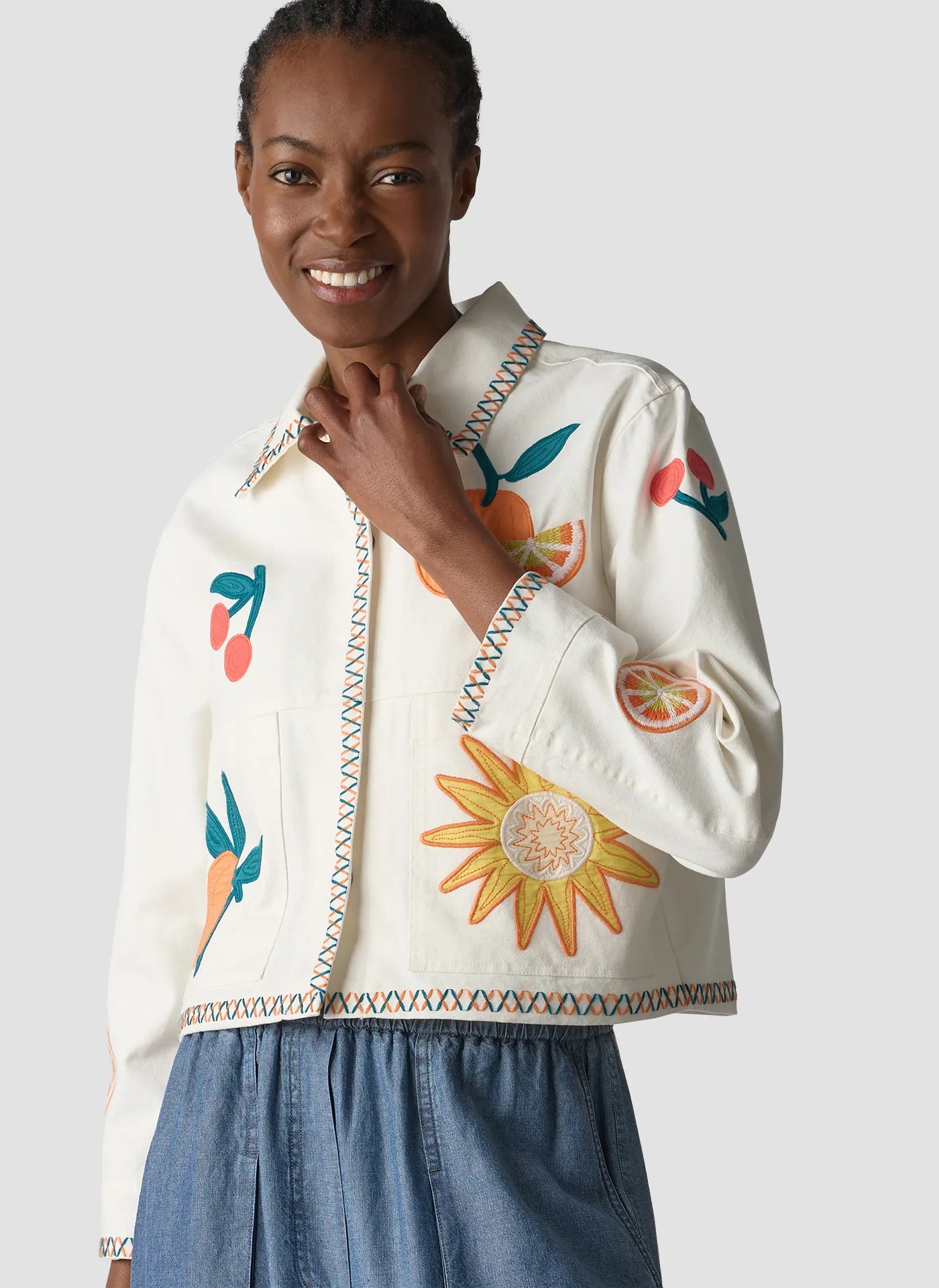 Jeansjacke aus Baumwolle