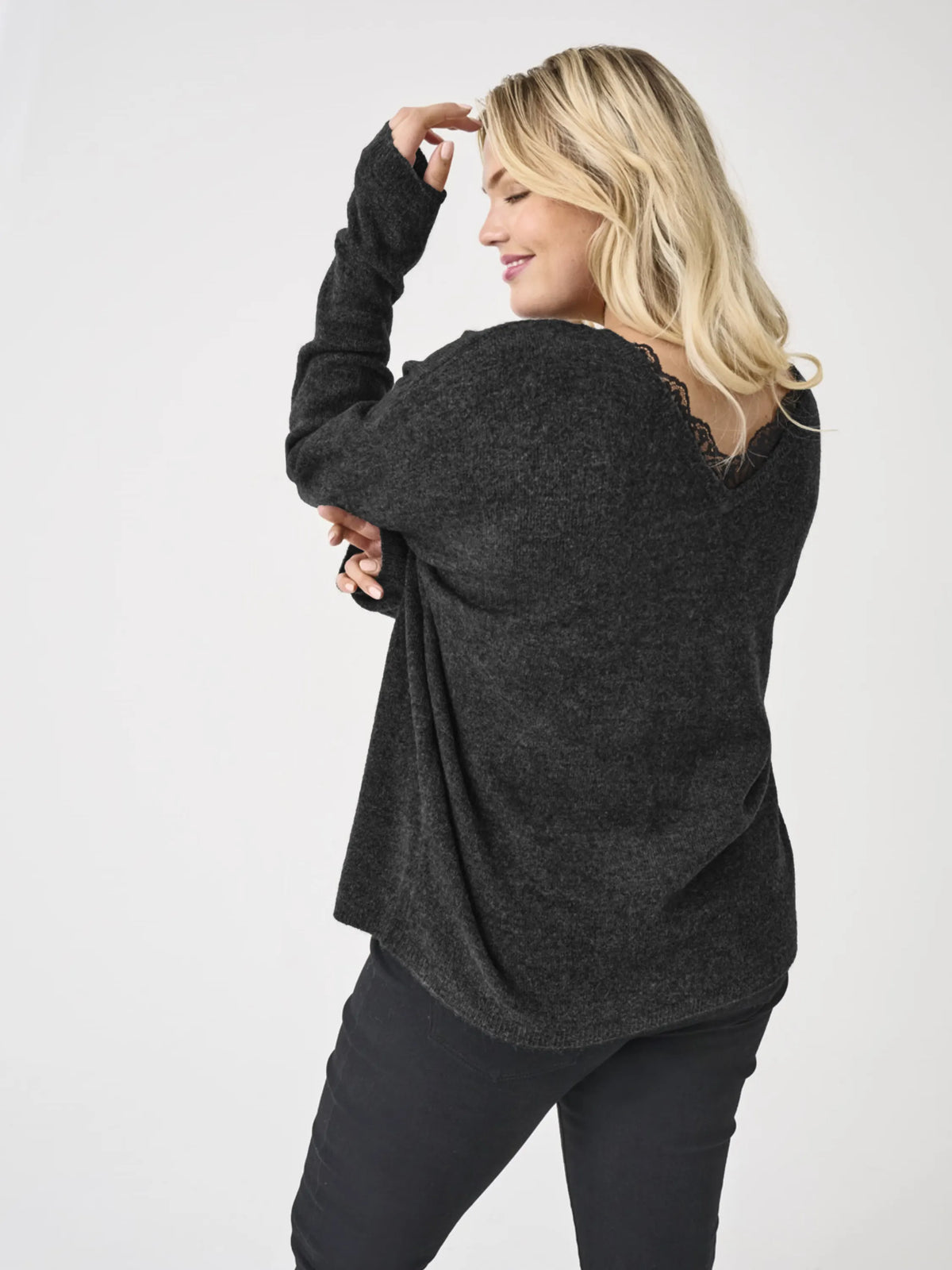 Strickpullover mit V-Ausschnitt