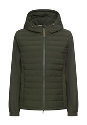 Hybridjacke mit verstellbarer Kapuze