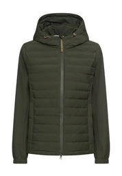Hybridjacke mit verstellbarer Kapuze